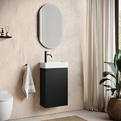 Badplaats Meuble lave-mains Apollo 40 x 22 cm - Noir Mat - Armoire de fontaine suspendue