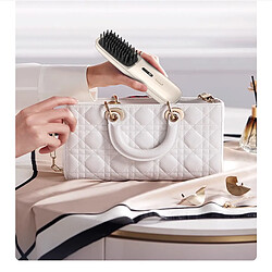 Avis INF Brosse Lissante Chauffante Portable Sans Fil - Ionique, Double Usage, Céramique 5D Yellow