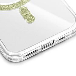 Acheter Guess Maroquinerie Guess Coque MagSafe pour iPhone 17e Série IML Glitter Circle Antichoc Transparent