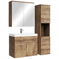 Badplaats Set de meuble de salle de bain Montreal 60 cm - Chêne Marron
