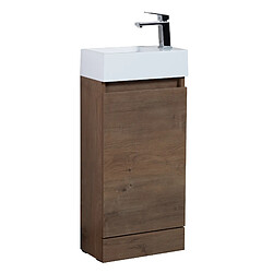Badplaats Meuble sous-lavabo Peru 40 x 22 cm - Chêne brun - Armoire de rangement