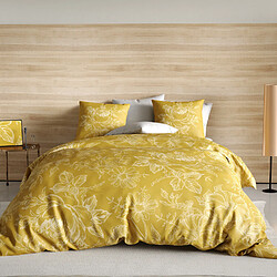 Les Ateliers du Linge Parure housse de couette 100% coton bio 57fils-victoria ocre