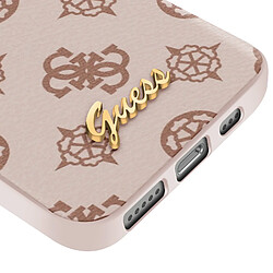 Acheter Guess Maroquinerie Guess Coque MagSafe pour iPhone 17e Série Peony Script Logo Antichoc Marron clair