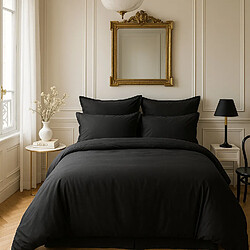 Bâton Rouge Housse de couette 100% satin de coton 105 fils uni