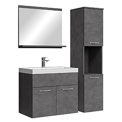Badplaats Set de meuble de salle de bain Montreal 60 cm - Gris - Armoire rangement