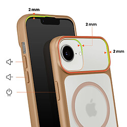 Avis Avizar Coque MagSafe pour iPhone 17e Protection Bi-matière Dos Rigide Antichoc Marron