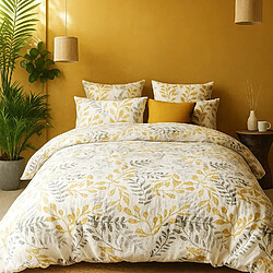 Les Ateliers du Linge Parure de housse de couette 100% coton bio 57fils eloa