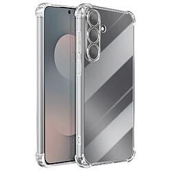 Mayaxess Coque pour Galaxy S25 FE en Silicone avec Coins Renforcés Antichocs Transparent