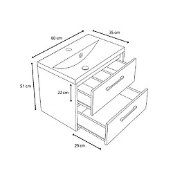 Acheter Badplaats Meuble de salle de bain Florence 01 60 cm - Cashmere