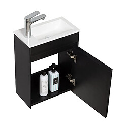 BADPLAATS Meuble Lave-mains Sinta 40 x 22 cm Noir - Armoire de rangement Meuble lavabo evier Meubles