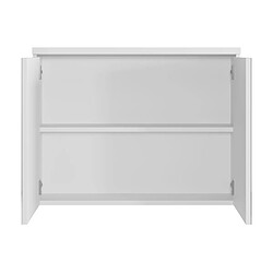 BADPLAATS Meuble de toilette Paso 80 x 60 cm - Station balnéaire - Blanc - Miroir Armory
