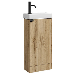 Badplaats Meuble Lave-mains Orion 40 x 22 cm - Chêne clair - Meuble lavabo avec vasque