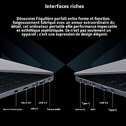 Ninkear PC Portable AMD Ryzen 5 5500U - 15,6" FHD, 16GB RAM, 512GB SSD - Ordinateur Portable pas cher