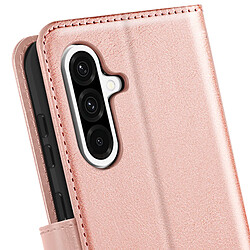 Acheter Mayaxess Étui Portefeuille pour Galaxy A37 avec Dragonne et Fonction Stand Rose champagne