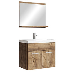 Badplaats Meuble de Salle de Bain Montreal Set 02 60 cm – Chêne Marron