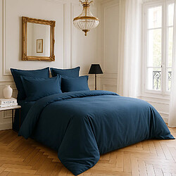 Bâton Rouge Housse de couette 100% satin de coton 105 fils uni