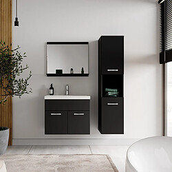 Avis Badplaats Set de meuble de salle de bain Montreal 60 cm - Noir mat