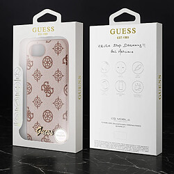 Guess Maroquinerie Guess Coque MagSafe pour iPhone 17e Série Peony Script Logo Antichoc Marron clair pas cher