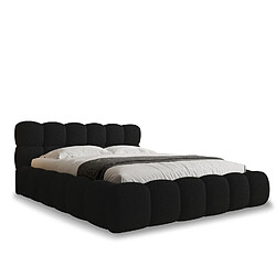 INTENSE DECO Lit coffre Tomaso 140x190cm Bouclette Noir