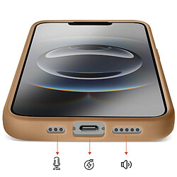 Acheter Avizar Coque MagSafe pour iPhone 17e Protection Bi-matière Dos Rigide Antichoc Marron