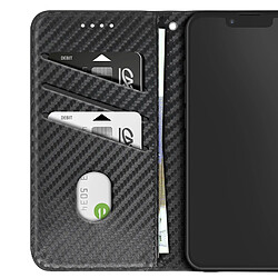 Avis Avizar Étui à Clapet pour iPhone 17e Effet Carbone avec Porte-Cartes et Support Noir