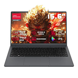 Ninkear Ordinateur portable d'affaires 15,6" Full HD AMD Ryzen 5 3500U 16GB RAM 512GB SSD