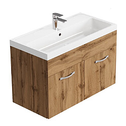 Avis Badplaats Meuble de salle de bain Paso 01 80 cm - Chêne - Armoire meuble