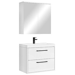 Badplaats Meuble de salle de bain Florence 01 60 cm – Blanc Brillant – armoire toilette