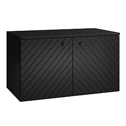 BADPLAATS Meuble bas pour lavabo Orlando 80 x 44 x 46 cm - Noir - Meuble vasque suspendu