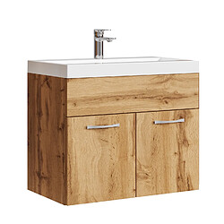Badplaats Meuble de salle de bain Montreal 01 60 cm - Chêne – avec Lavabo et Armoire