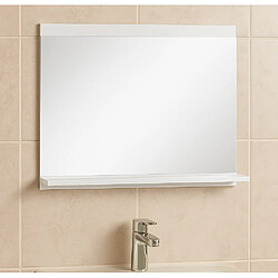 BADPLAATS Miroir avec étagère Montréal Station balnéaire - 60 x 12 x 50 cm - Blanc