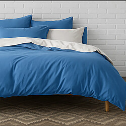 Bâton Rouge Housse de couette 100% percale de coton lavé 80fils/cm2