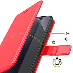 Avis Mayaxess Étui Portefeuille pour Redmi Note 15 Pro 4G avec Dragonne et Fonction Stand Rouge