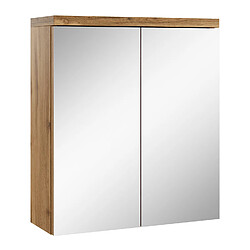 BADPLAATS Meuble de toilette Toledo 60 x 60 cm - Spa - Chene - Armoire à miroir