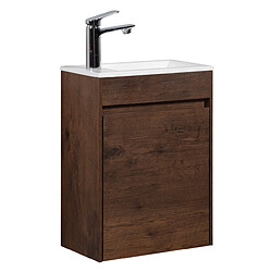 Badplaats Meuble lave-mains Sinta 40 x 22 cm - Marron Noyer - Meuble de salle de bain