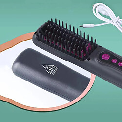 Avis INF Brosse lissante sans fil rechargeable - Brosse coiffante portable anti-brûlure, lisse et b