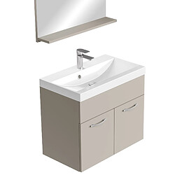 Avis Badplaats Meuble de Salle de Bain Montreal Set 02 60 cm – Cashmere – avec Lavabo et Miroir