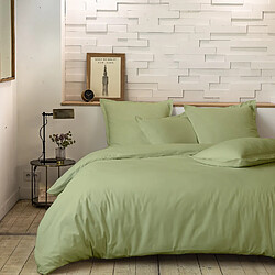 Home Collection Parure housse de couette 100%percale de coton 80 fils/cm2-uni