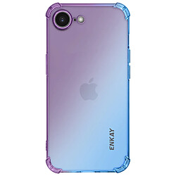 Enkay Protection Translucide pour iPhone 17e Coque Bumper en Silicone Dégradé Bleu