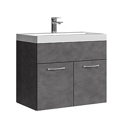 Badplaats Meuble de salle de bain Montreal 01 60 cm – Gris – avec Lavabo et Armoire