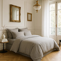Bâton Rouge Housse de couette 100% satin de coton 105 fils uni