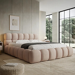 INTENSE DECO Lit coffre Tomaso 160x200cm velours Beige