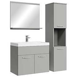 Badplaats Set de meuble de salle de bain Montreal 60 cm - Gris mat - Armoire