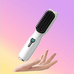 Avis INF Brosse Lissante Portable Sans Fil - Rechargeable & Température Réglable White