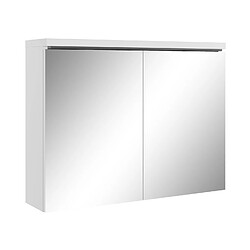 BADPLAATS Meuble de toilette Paso 80 x 60 cm - Station balnéaire - Blanc - Miroir Armory