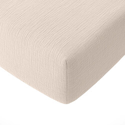Bâton Rouge Drap housse bonnet:30cm 100%gaze de coton lavé