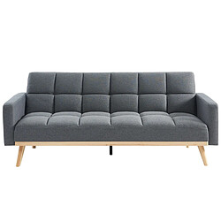 Avis JLC KREATION Canapé lit 2 places en tissu gris SARI