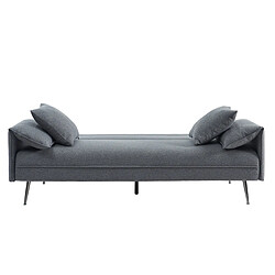 Acheter JLC KREATION Canapé-lit moderne 2 places en tissu gris LIMA