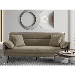JLC KREATION Canapé-lit moderne en tissu beige LIMA