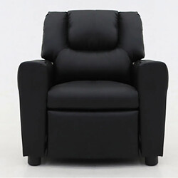 Acheter JLC KREATION Fauteuil relax enfant noir en PU VAIANA
